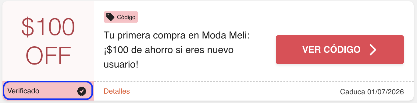 Sello de cupón verificado de Cuponation México